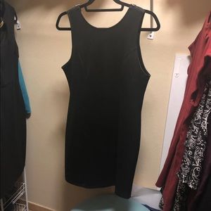 Black dress with scoop back